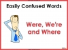 Easily Confused Words - Were, We're and Where Teaching Resources (slide 1/16)